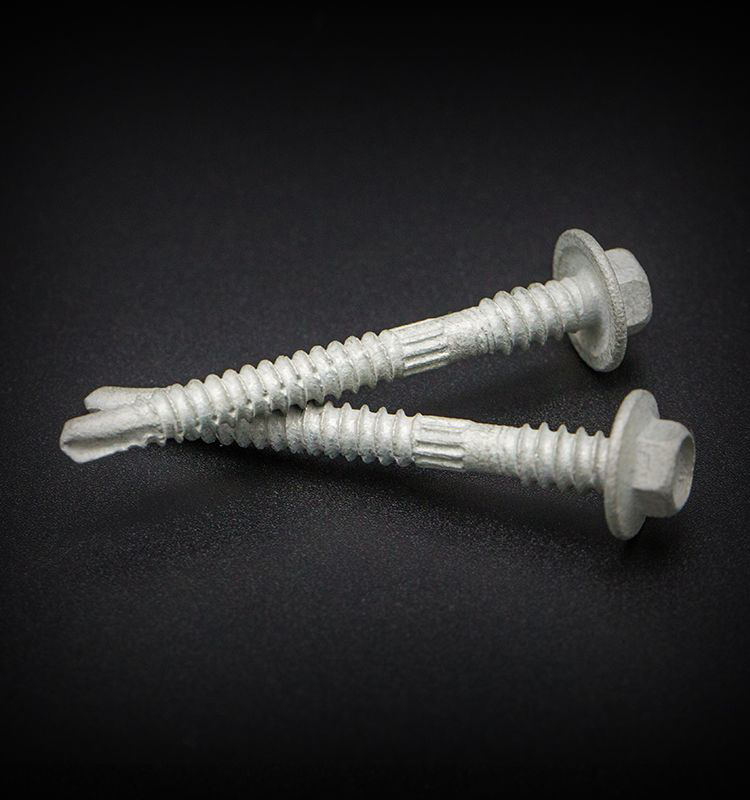 Hex flange drilling screws (knurled)