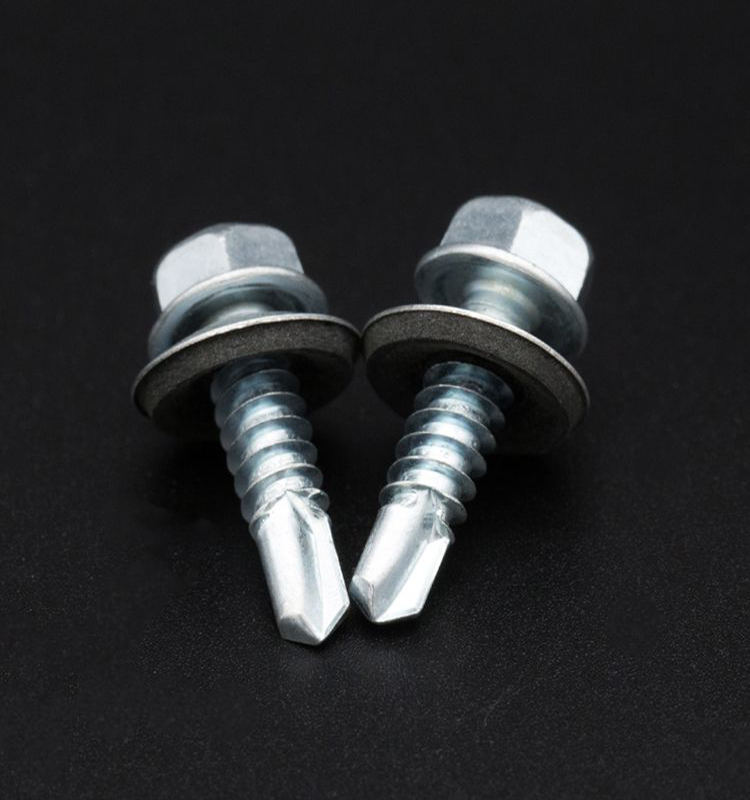 Hex flange drilling screws (with EPDM gasket)