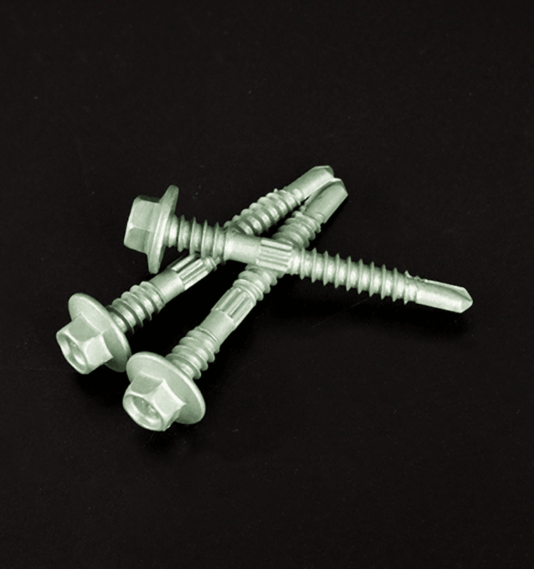 Hex flange drilling screws (knurled)