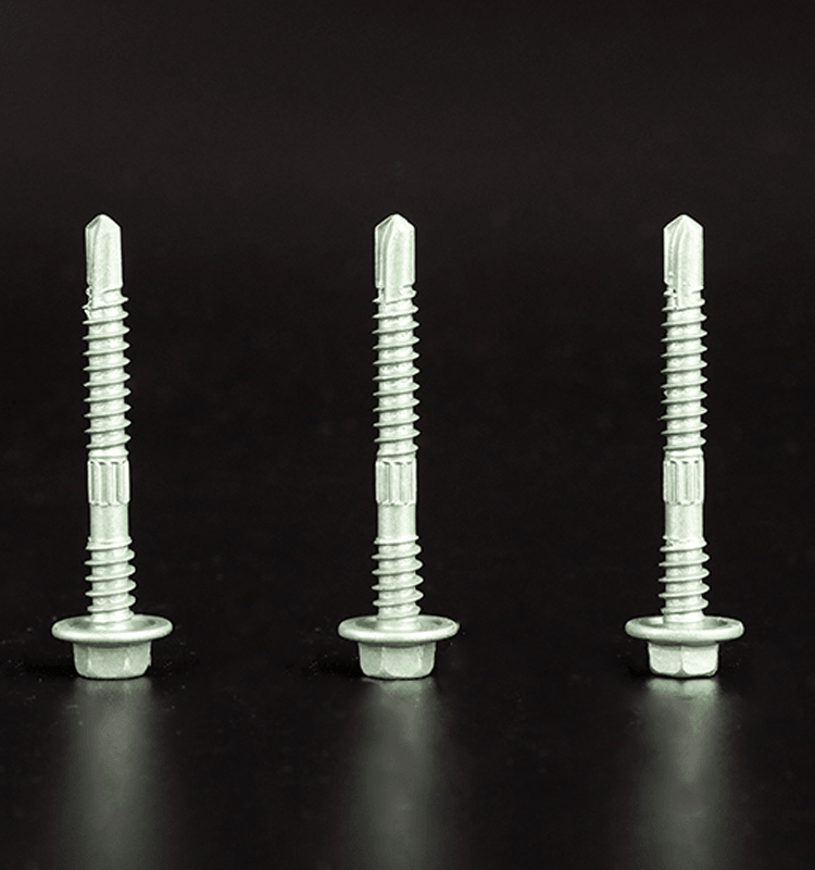 Hex flange drilling screws (knurled)