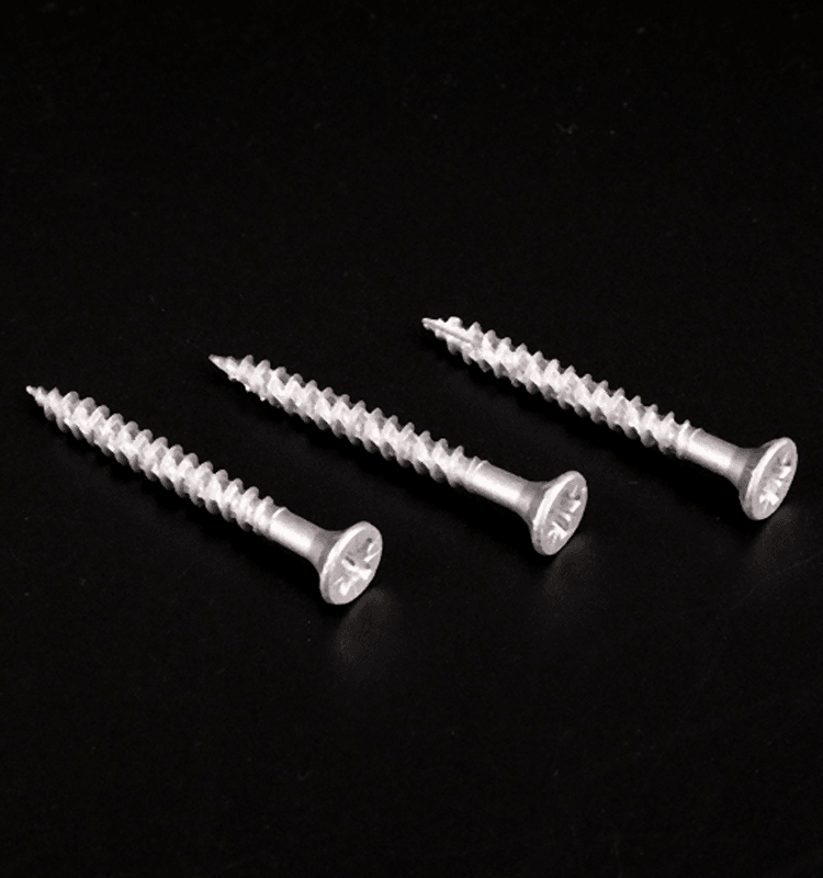 Double countersunk head six rib pattern screw