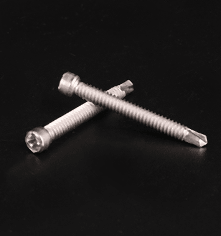 Cross recessed cylindrical head stainless steel drill tail screw